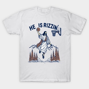 he is rizzin jesus basketball T-Shirt